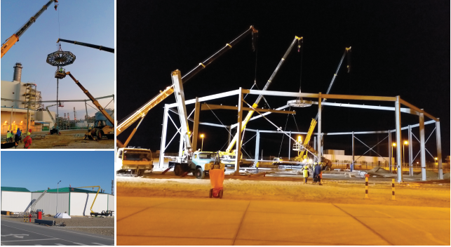 VIP Hall construction for ethane cracking plant opening ceremony