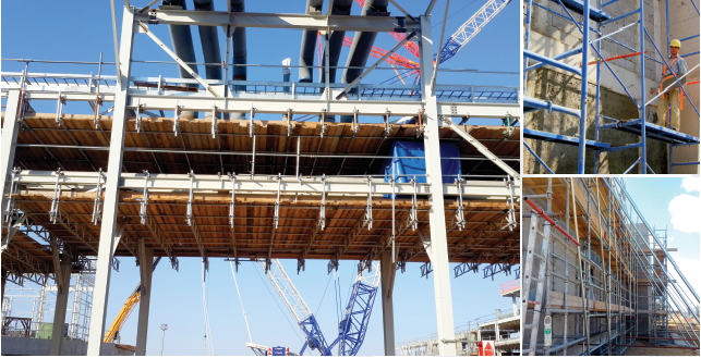 Industrial scaffolding and steel structure works at GTG plant